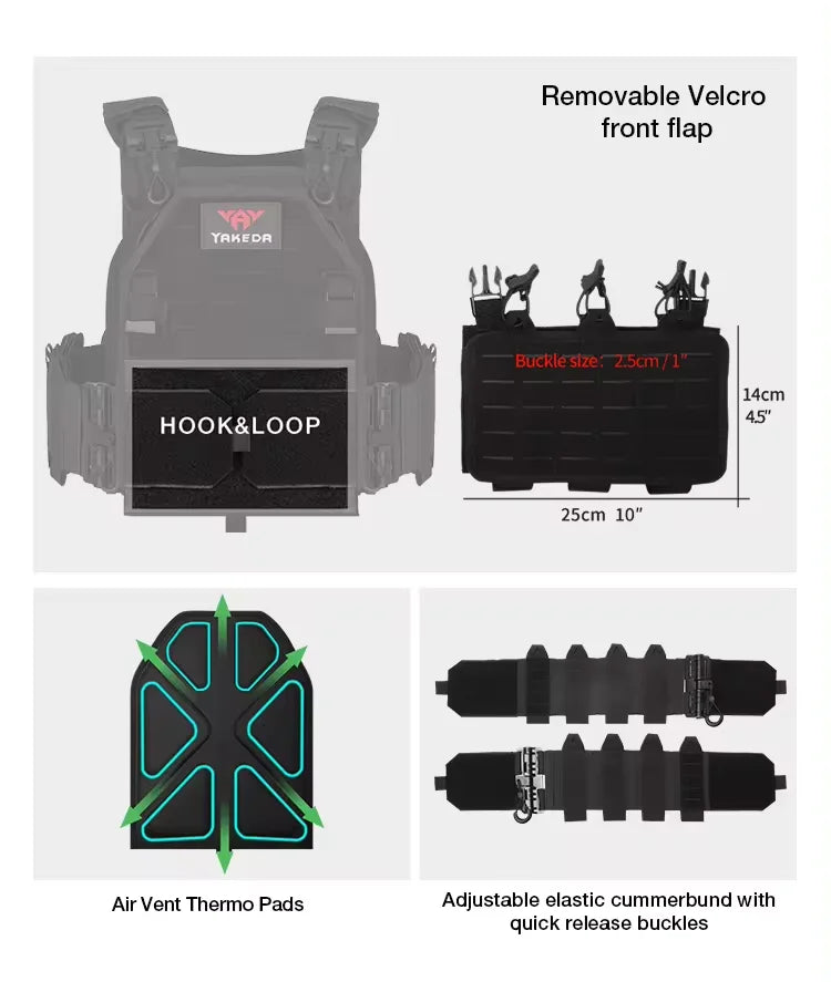 CAMO Light Weight Quick Release Combat Plate Carrier