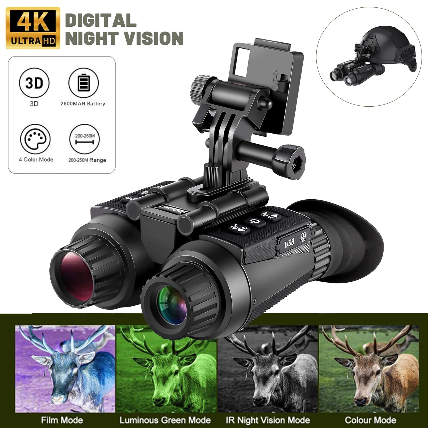 Digital Infrared Camera Night Binoculars 8X Zoom